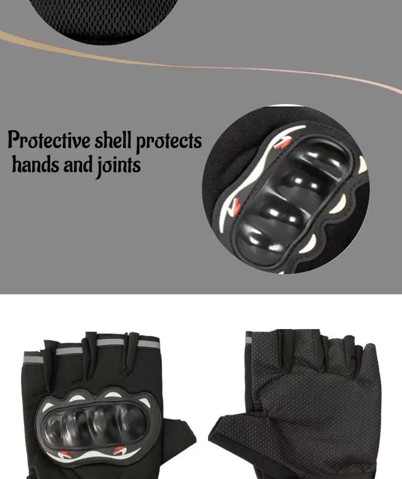 Men Half Finger Gloves Slip Rresistant Wear-resistant Racing Off-road Shatterproof Breathable Motorcycle Bicycle Tactical Glove Men Half Finger Gloves Slip Rresistant Wear-resistant Racing Off-road Shatterproof Breathable Motorcycle Bicycle Tactical Glove