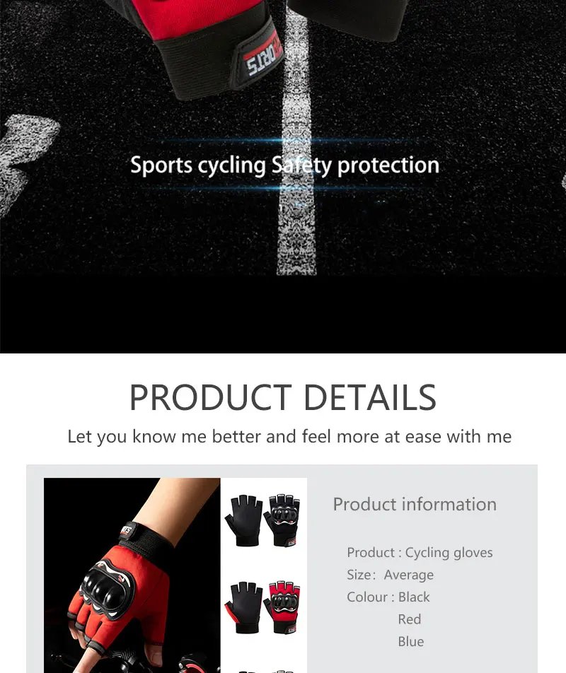 Men Half Finger Gloves Slip Rresistant Wear-resistant Racing Off-road Shatterproof Breathable Motorcycle Bicycle Tactical Glove Men Half Finger Gloves Slip Rresistant Wear-resistant Racing Off-road Shatterproof Breathable Motorcycle Bicycle Tactical Glove