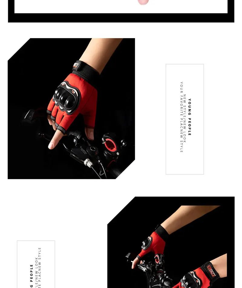 Men Half Finger Gloves Slip Rresistant Wear-resistant Racing Off-road Shatterproof Breathable Motorcycle Bicycle Tactical Glove Men Half Finger Gloves Slip Rresistant Wear-resistant Racing Off-road Shatterproof Breathable Motorcycle Bicycle Tactical Glove