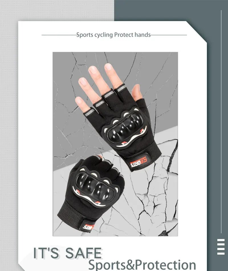 Men Half Finger Gloves Slip Rresistant Wear-resistant Racing Off-road Shatterproof Breathable Motorcycle Bicycle Tactical Glove Men Half Finger Gloves Slip Rresistant Wear-resistant Racing Off-road Shatterproof Breathable Motorcycle Bicycle Tactical Glove