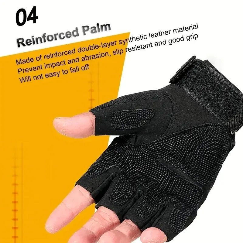 Tactical Gloves Training Racing Fishing Cycling Fingerless Accessories Mtb Men Woman Biker Shooting Gym Mountaineering Gloves