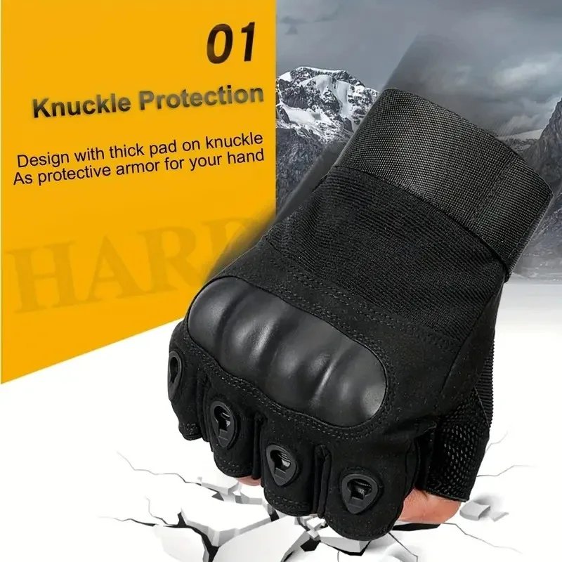 Tactical Gloves Training Racing Fishing Cycling Fingerless Accessories Mtb Men Woman Biker Shooting Gym Mountaineering Gloves