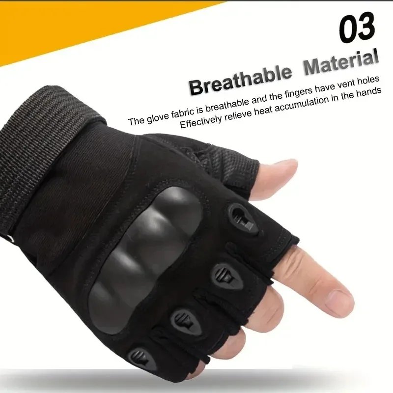 Tactical Gloves Training Racing Fishing Cycling Fingerless Accessories Mtb Men Woman Biker Shooting Gym Mountaineering Gloves