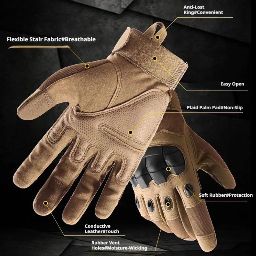 Motorcycle Gloves Hard Rubber Knuckle Tactical Gloves Touch Screen Shock Resistant Motorcycle Cycling Hunting Protective Gloves Motorcycle Gloves Hard Rubber Knuckle Tactical Gloves Touch Screen Shock Resistant Motorcycle Cycling Hunting Protective Gloves