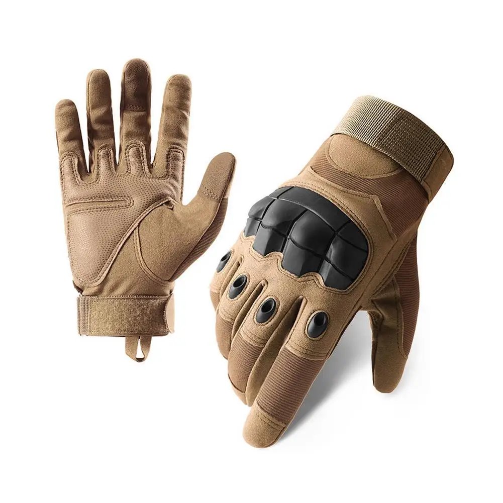 Motorcycle Gloves Hard Rubber Knuckle Tactical Gloves Touch Screen Shock Resistant Motorcycle Cycling Hunting Protective Gloves