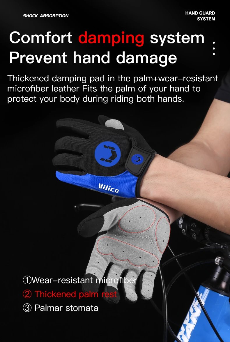 Long Finger Non-Slip Shock-Absorbing Cycling Gloves Spring And Summer Men'S Breathable Sunscreen Touch Screen Riding Gloves Long Finger Non-Slip Shock-Absorbing Cycling Gloves Spring And Summer Men'S Breathable Sunscreen Touch Screen Riding Gloves