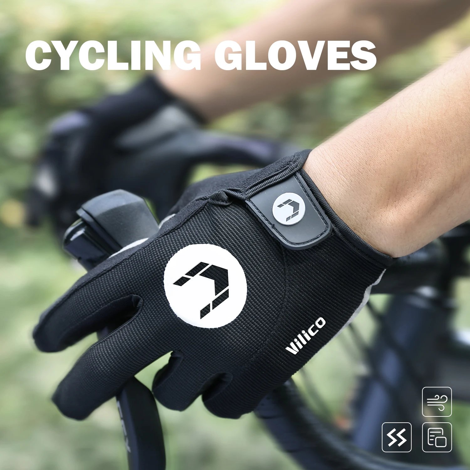 Long Finger Non-Slip Shock-Absorbing Cycling Gloves Spring And Summer Men'S Breathable Sunscreen Touch Screen Riding Gloves