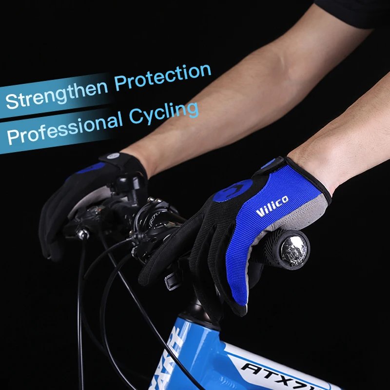 Long Finger Non-Slip Shock-Absorbing Cycling Gloves Spring And Summer Men'S Breathable Sunscreen Touch Screen Riding Gloves