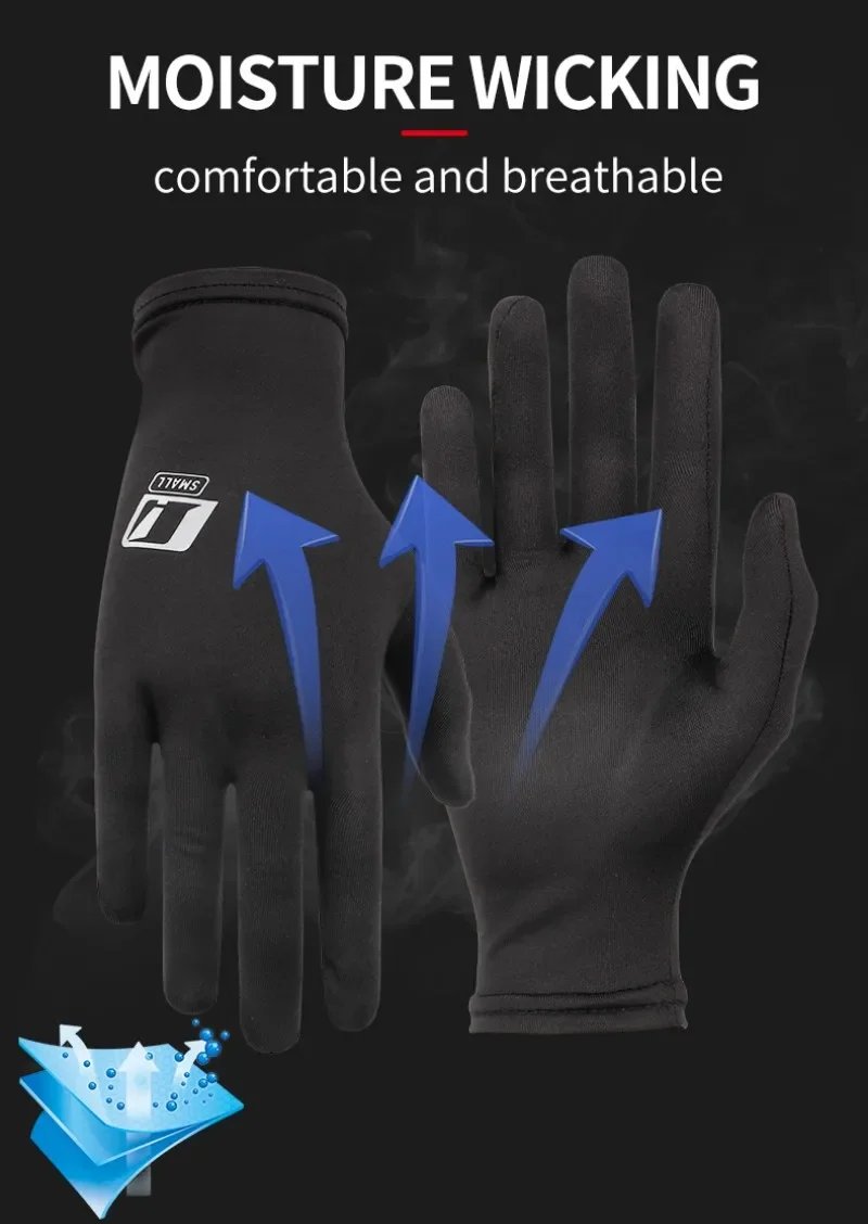 Motorcycle Winter/Summer Ice Silk Lined Driving Quick Release Lightweight Breathable Inner Gloves Can Put in Winter Gloves