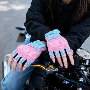 MBD Breathable Half Finger Gloves: Wear-Resistant Anti-Slip for Motorcycle, E-Bike & Cycling Riding