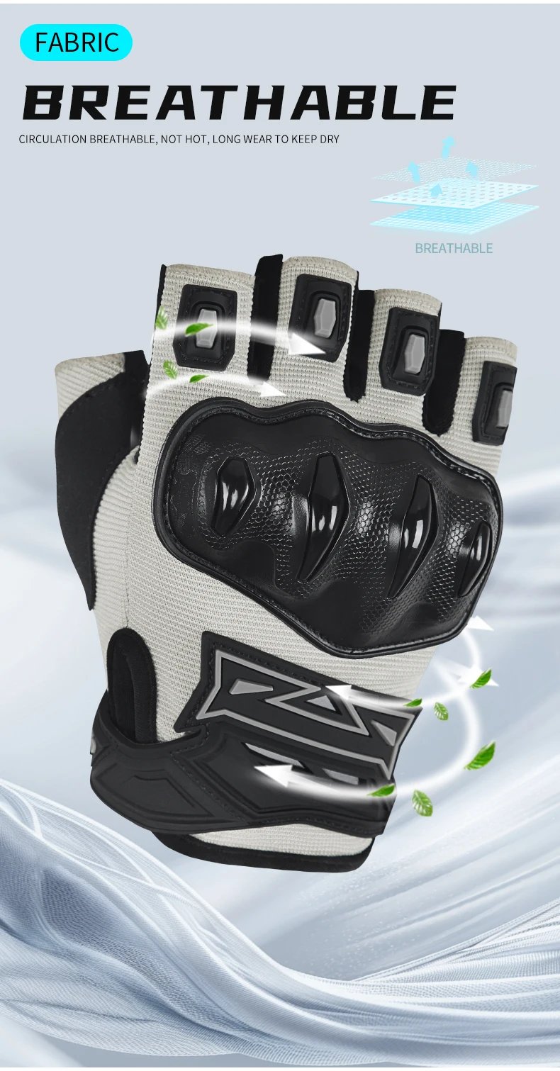 MBD Breathable Half Finger Gloves: Wear-Resistant Anti-Slip for Motorcycle, E-Bike & Cycling Riding MBD Breathable Half Finger Gloves: Wear-Resistant Anti-Slip for Motorcycle, E-Bike & Cycling Riding