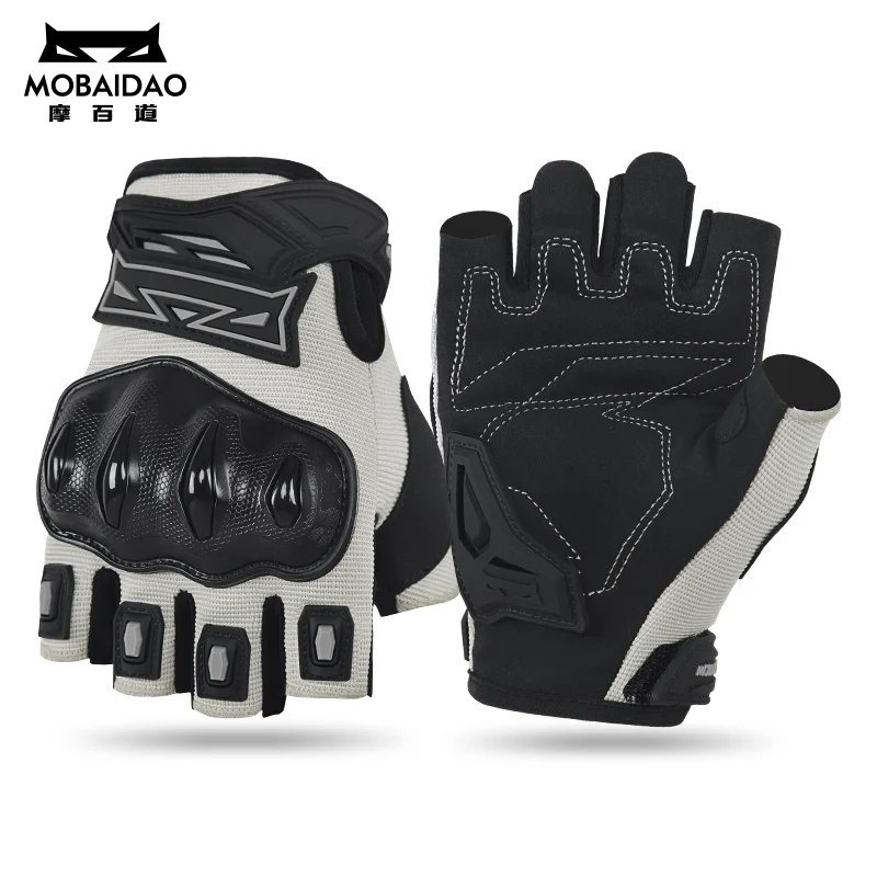 MBD Breathable Half Finger Gloves: Wear-Resistant Anti-Slip for Motorcycle, E-Bike & Cycling Riding