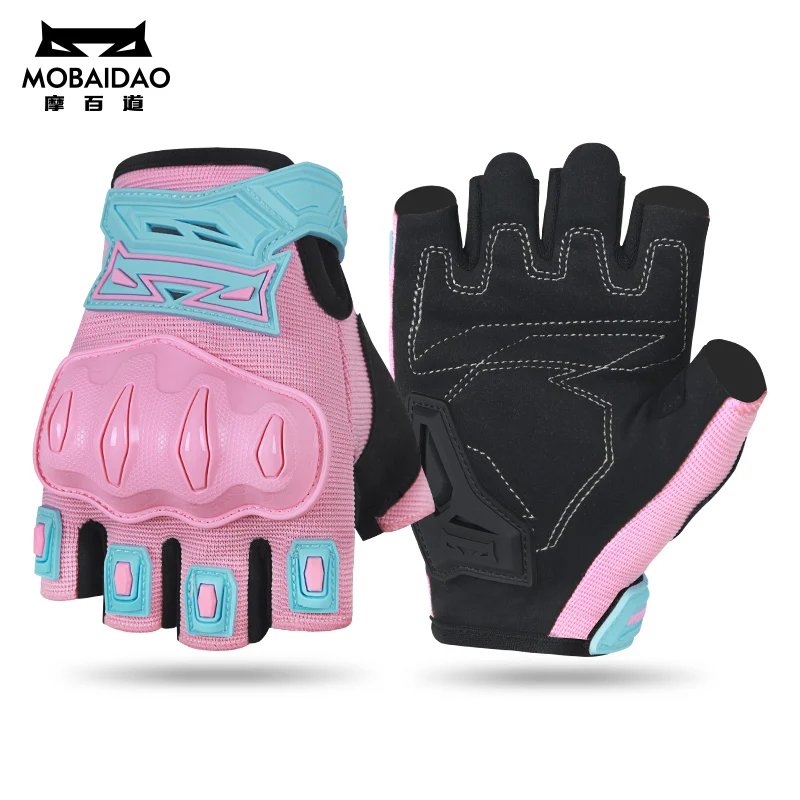 MBD Breathable Half Finger Gloves: Wear-Resistant Anti-Slip for Motorcycle, E-Bike & Cycling Riding