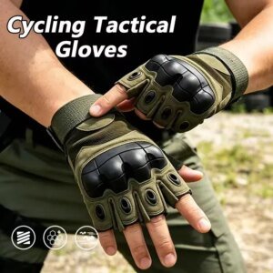 Motorcycle Off-road Riding Half Finger Gloves Outdoor Combat Wear-resistant Breathable Gloves Soft Shell Hand Hunting Gloves