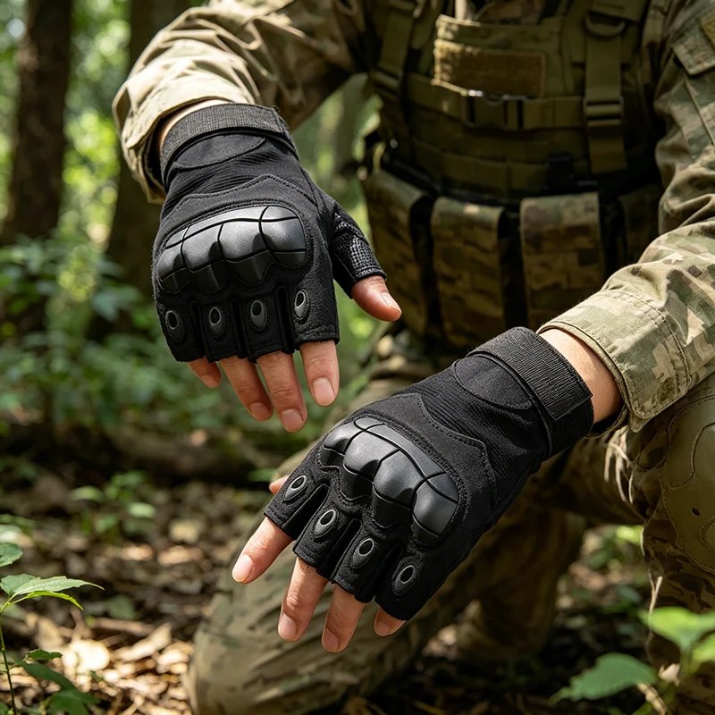 Motorcycle Off-road Riding Half Finger Gloves Outdoor Combat Wear-resistant Breathable Gloves Soft Shell Hand Hunting Gloves Motorcycle Off-road Riding Half Finger Gloves Outdoor Combat Wear-resistant Breathable Gloves Soft Shell Hand Hunting Gloves
