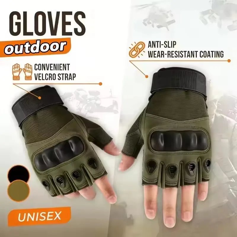 Motorcycle Off-road Riding Half Finger Gloves Outdoor Combat Wear-resistant Breathable Gloves Soft Shell Hand Hunting Gloves Motorcycle Off-road Riding Half Finger Gloves Outdoor Combat Wear-resistant Breathable Gloves Soft Shell Hand Hunting Gloves