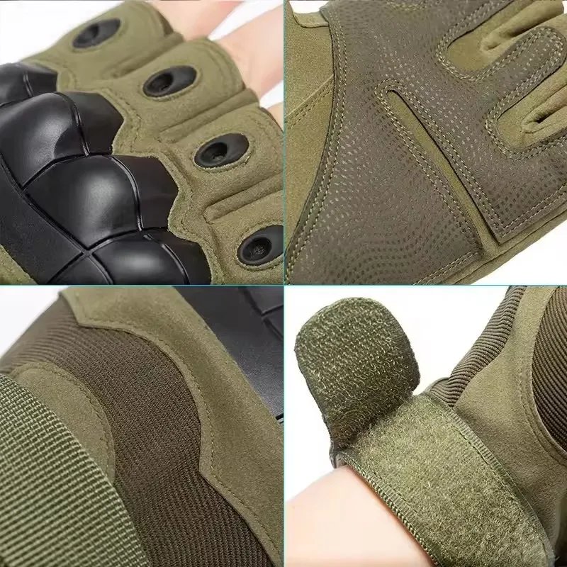 Motorcycle Off-road Riding Half Finger Gloves Outdoor Combat Wear-resistant Breathable Gloves Soft Shell Hand Hunting Gloves