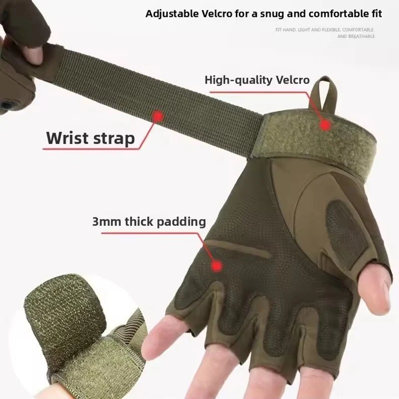 Motorcycle Off-road Riding Half Finger Gloves Outdoor Combat Wear-resistant Breathable Gloves Soft Shell Hand Hunting Gloves Motorcycle Off-road Riding Half Finger Gloves Outdoor Combat Wear-resistant Breathable Gloves Soft Shell Hand Hunting Gloves