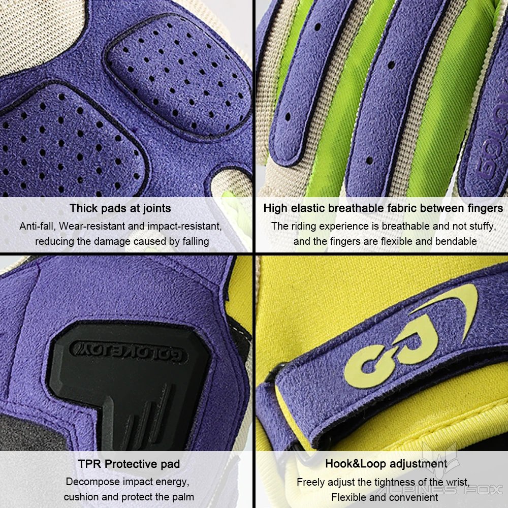 New Motorcycle Gloves Women Colorful Motocross Full Finger Riding Gloves Fashion Moto Touchscreen Anti-Drop Cycling Gloves Men