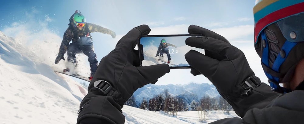 KEMIMOTO Skiing Gloves Heated Snowmobile Gloves Winter Scooter Moto Waterproof Touch Screen Rechargeable Battery Hunting Fishing