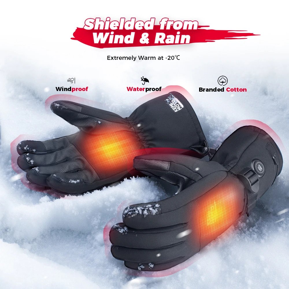 KEMIMOTO Skiing Gloves Heated Snowmobile Gloves Winter Scooter Moto Waterproof Touch Screen Rechargeable Battery Hunting Fishing KEMIMOTO Skiing Gloves Heated Snowmobile Gloves Winter Scooter Moto Waterproof Touch Screen Rechargeable Battery Hunting Fishing