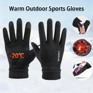 Winter Motorcycle Riding Warm Cashmere Gloves for Unisex Outdoor Skiing Touch Screen Cashmere Waterproof Warm Full Finger Gloves