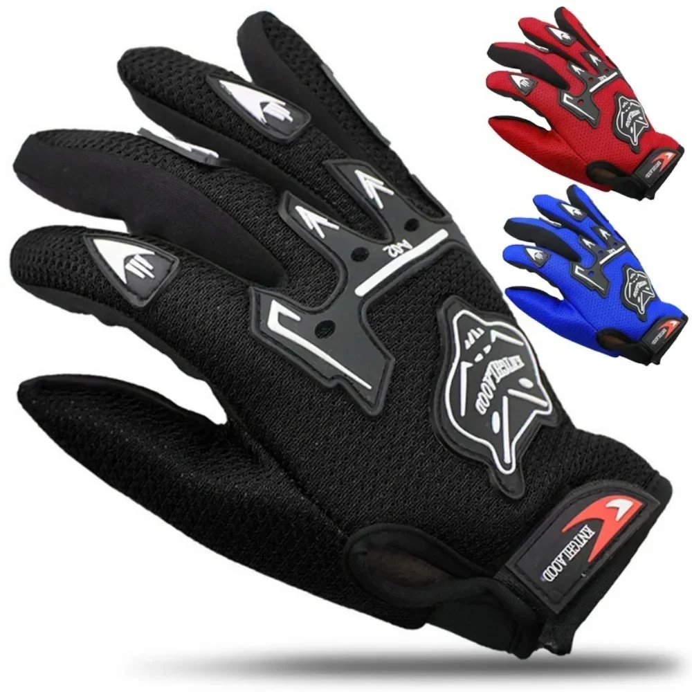 Motorcycle Gloves Full Finger Nylon Safety Lightweight Anti-slip Durable Shock-absorbing Winter Riding Gloves Motorcycle Gloves Full Finger Nylon Safety Lightweight Anti-slip Durable Shock-absorbing Winter Riding Gloves