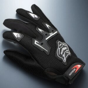 Motorcycle Gloves Full Finger Nylon Safety Lightweight Anti-slip Durable Shock-absorbing Winter Riding Gloves