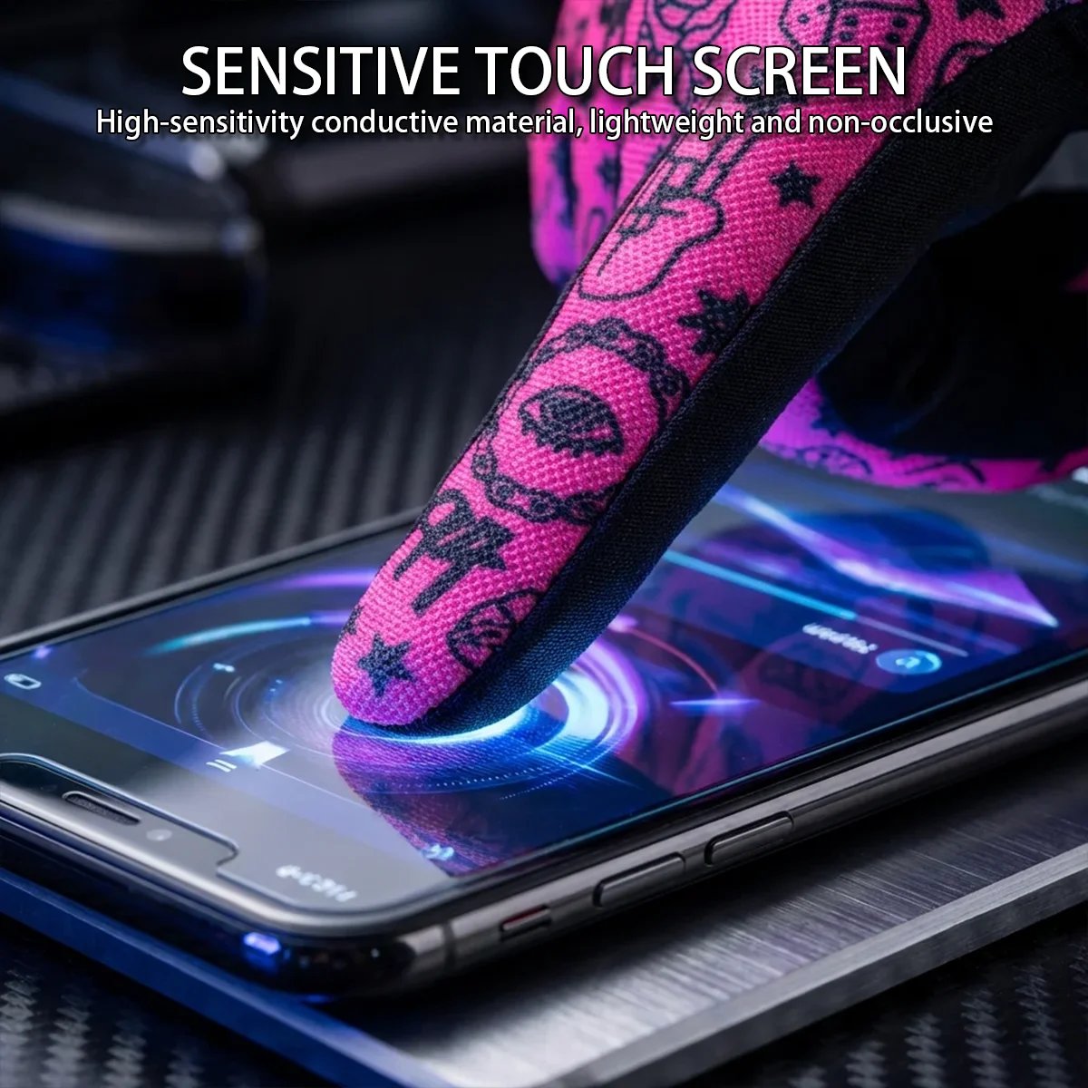 FUNTIMES American Punk Style Printed Gloves Full Finger Touch Screen Cycling Fitness Protective Full Finger Gloves FUNTIMES American Punk Style Printed Gloves Full Finger Touch Screen Cycling Fitness Protective Full Finger Gloves