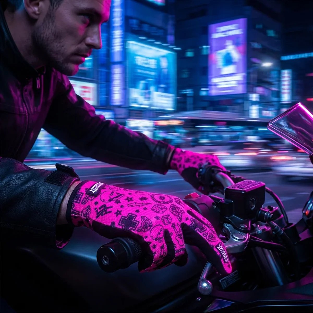 FUNTIMES American Punk Style Printed Gloves Full Finger Touch Screen Cycling Fitness Protective Full Finger Gloves FUNTIMES American Punk Style Printed Gloves Full Finger Touch Screen Cycling Fitness Protective Full Finger Gloves