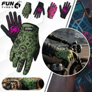 FUNTIMES American Punk Style Printed Gloves Full Finger Touch Screen Cycling Fitness Protective Full Finger Gloves