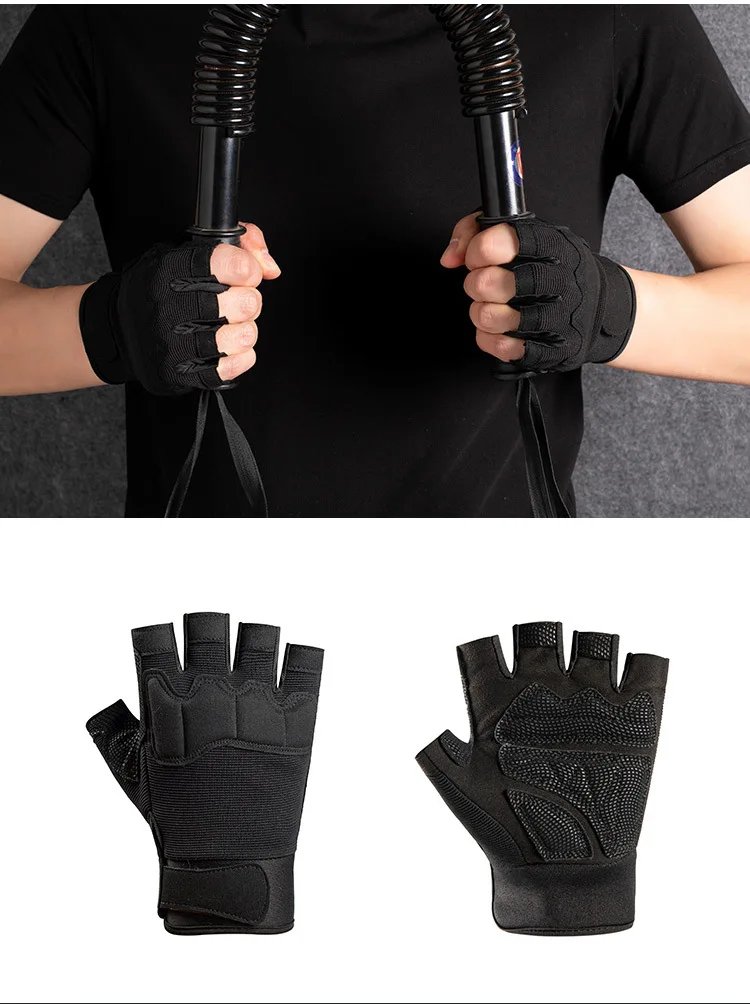 Outdoor Gym Fingerless Gloves Anti-Slip Half Finger Men Woman Gloves Camping Fishing Breathable Sports Bicycle Motorcycle Gloves