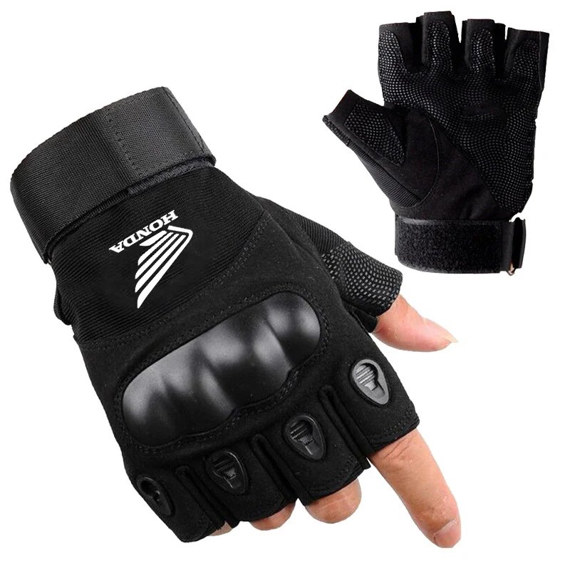 Outdoor Climbing Men's Gloves Protect Motorcycle Riding Half Finger Mitten For HONDA Hornet NT1100 CBR Shadow PCX VFR XADV Forza