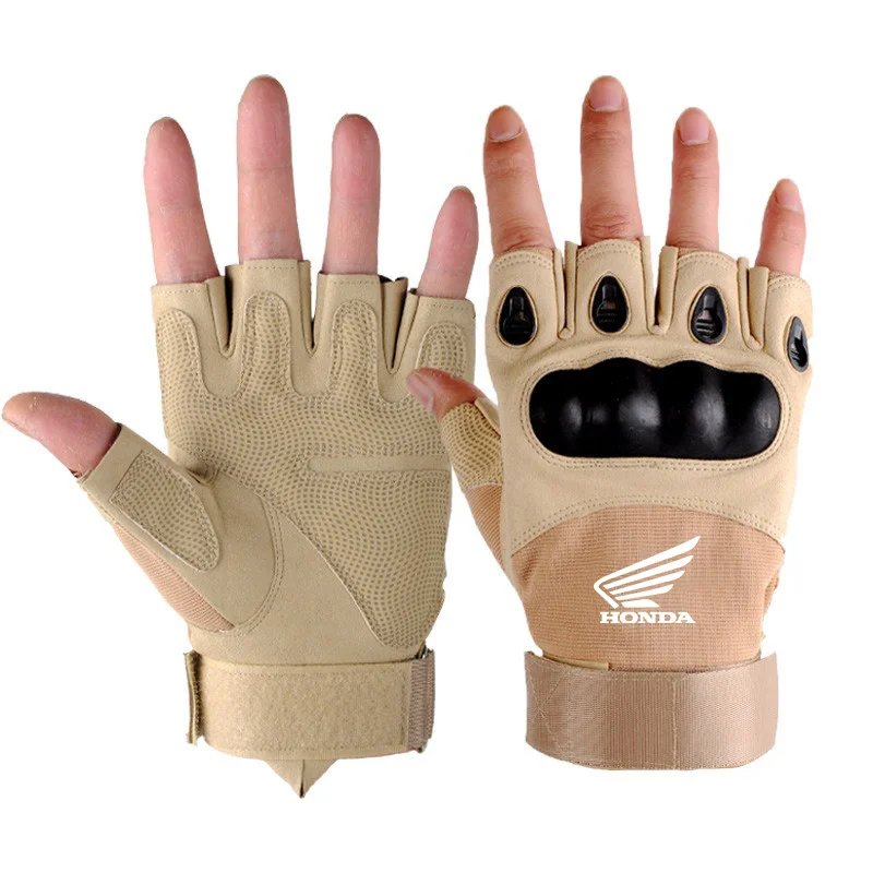 Outdoor Climbing Men's Gloves Protect Motorcycle Riding Half Finger Mitten For HONDA Hornet NT1100 CBR Shadow PCX VFR XADV Forza