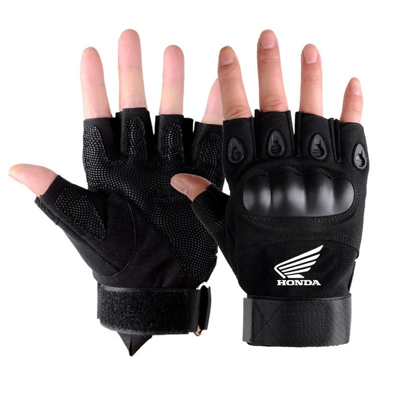 Outdoor Climbing Men's Gloves Protect Motorcycle Riding Half Finger Mitten For HONDA Hornet NT1100 CBR Shadow PCX VFR XADV Forza