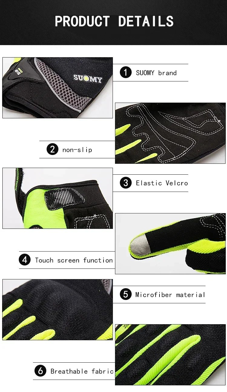 2026 NEW Breathable Anti Slip Summer Motorcycle Gloves Full Finger Offroad Racing Protective Gear Unisex for Outdoor Sports 2026 NEW Breathable Anti Slip Summer Motorcycle Gloves Full Finger Offroad Racing Protective Gear Unisex for Outdoor Sports