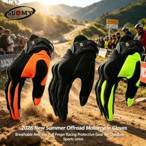2026 NEW Breathable Anti Slip Summer Motorcycle Gloves Full Finger Offroad Racing Protective Gear Unisex for Outdoor Sports