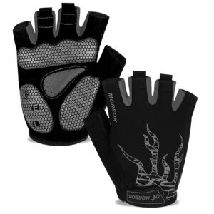 MOREOK Bike Gloves Half Finger 5MM Gel Pads Breathable Mountain Road Bike Cycling gloves Shock-absorbing Bicycle Gloves for Men