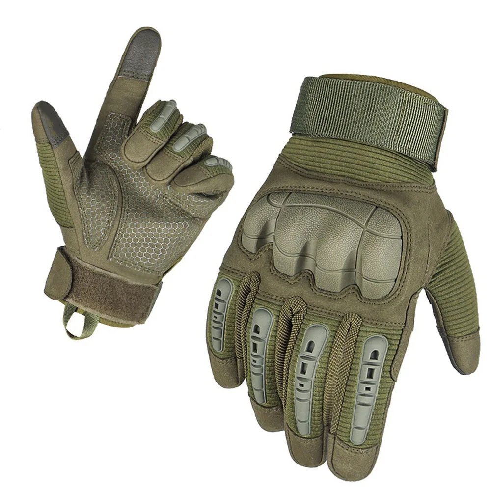 Men's Full Finger Tactical Gloves Touchscreen Compatible Hard Knuckle Protection For Airsoft Paintball Military Motorcycle Glove