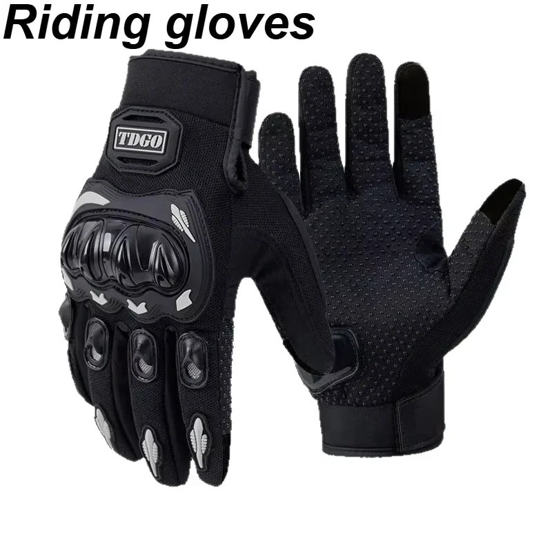 Motorcycle riding gloves, windproof and shockproof black motorcycle protection gloves