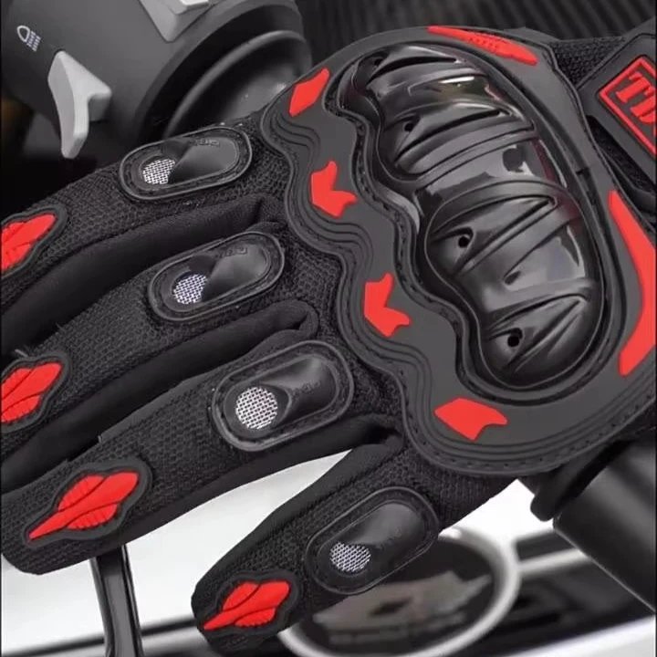 Motorcycle riding gloves, windproof and shockproof black motorcycle protection gloves
