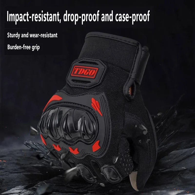 Motorcycle riding gloves, windproof and shockproof black motorcycle protection gloves
