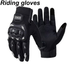 Motorcycle riding gloves, windproof and shockproof black motorcycle protection gloves