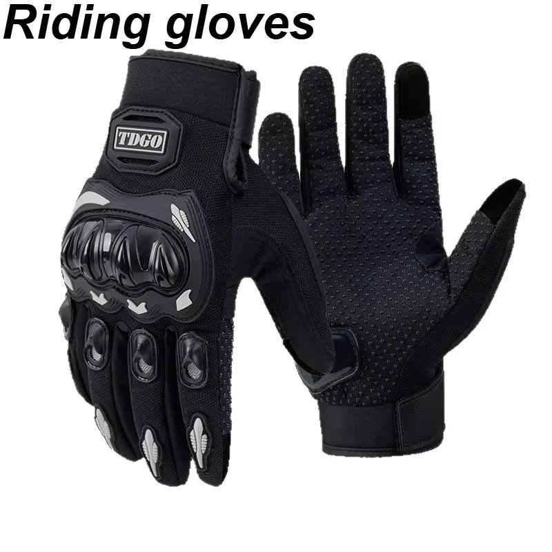 Motorcycle riding gloves, windproof and shockproof black motorcycle protection gloves