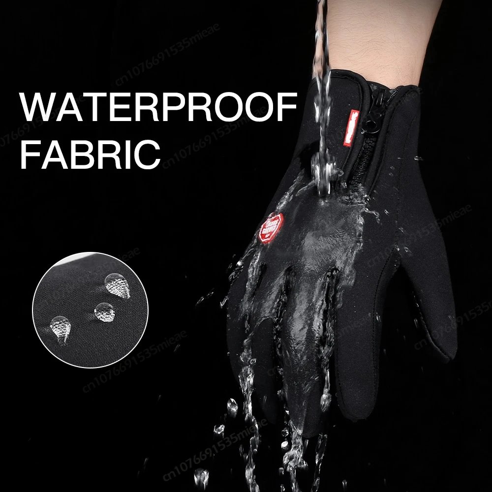 Universal Autumn Winter Motorbike Gloves Men Women Windproof Anti-slip Touchscreen Fleece Keep Warm for Work Gloves Men Sports