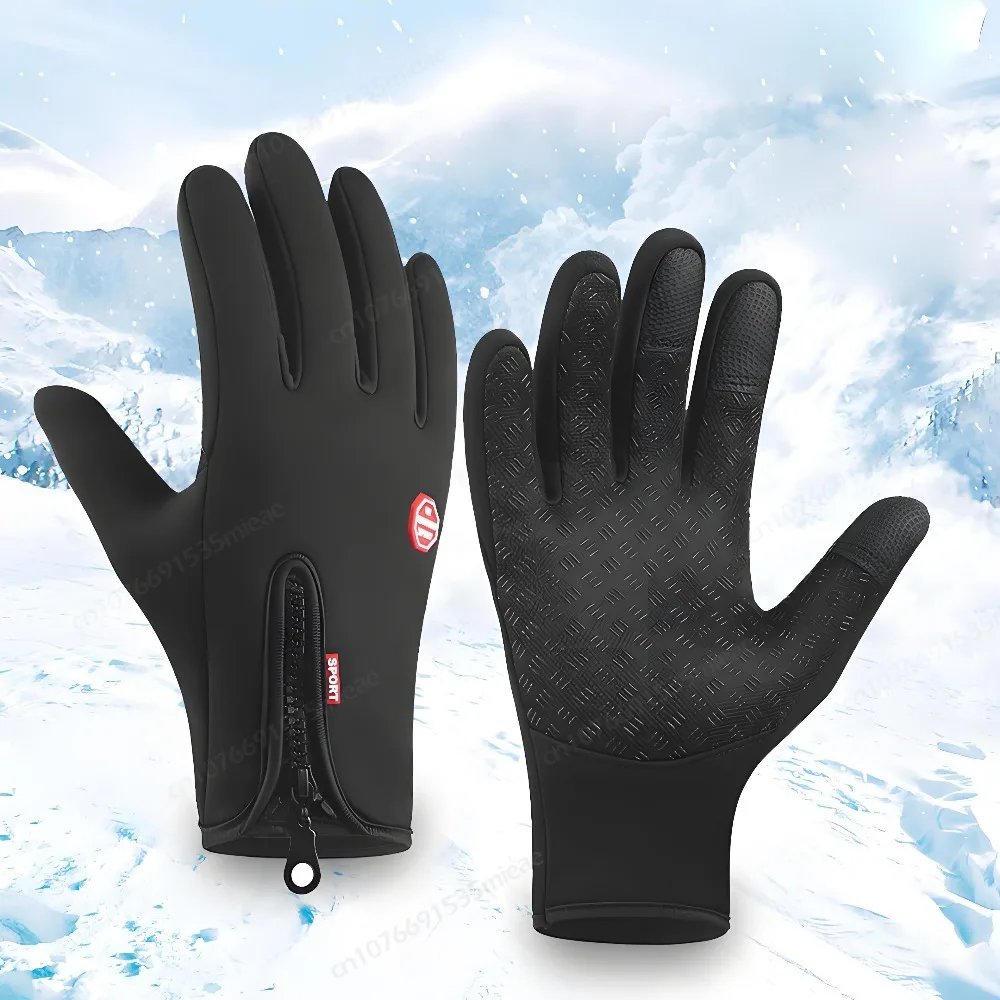 Universal Autumn Winter Motorbike Gloves Men Women Windproof Anti-slip Touchscreen Fleece Keep Warm for Work Gloves Men Sports