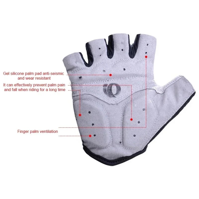 1Pair Half Finger Cycling Gloves Anti-slip Anti-sweat Gel Bicycle Riding Gloves Shock MTB Road Mountain Bike Sports Gloves