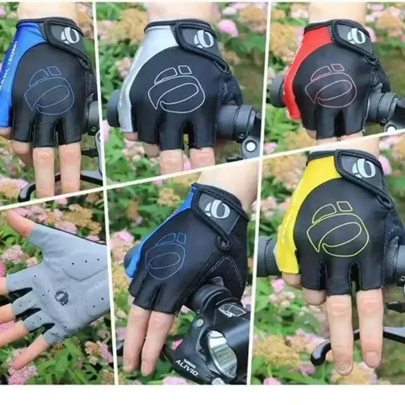 1Pair Half Finger Cycling Gloves Anti-slip Anti-sweat Gel Bicycle Riding Gloves Shock MTB Road Mountain Bike Sports Gloves