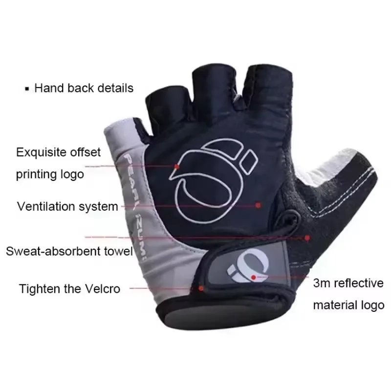1Pair Half Finger Cycling Gloves Anti-slip Anti-sweat Gel Bicycle Riding Gloves Shock MTB Road Mountain Bike Sports Gloves
