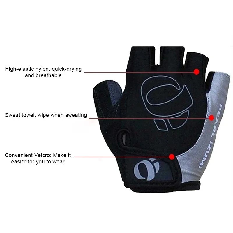 1Pair Half Finger Cycling Gloves Anti-slip Anti-sweat Gel Bicycle Riding Gloves Shock MTB Road Mountain Bike Sports Gloves
